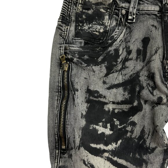 Damati Painted Moto Style Jeans (36) - Picture 4 of 11